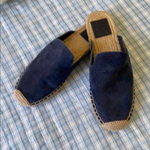 Tory Burch Navy Suede Espadrille slides size 7.5